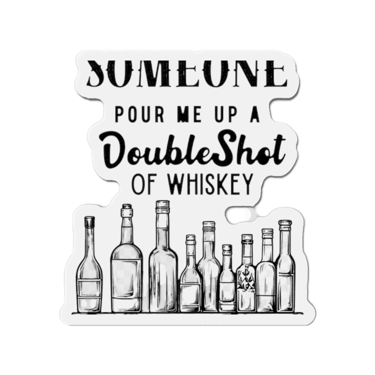 The Bar song Porcelain Magnet, Square Someone pour me up a double shot of whiskey Shaboozey - Official Creator merchandise