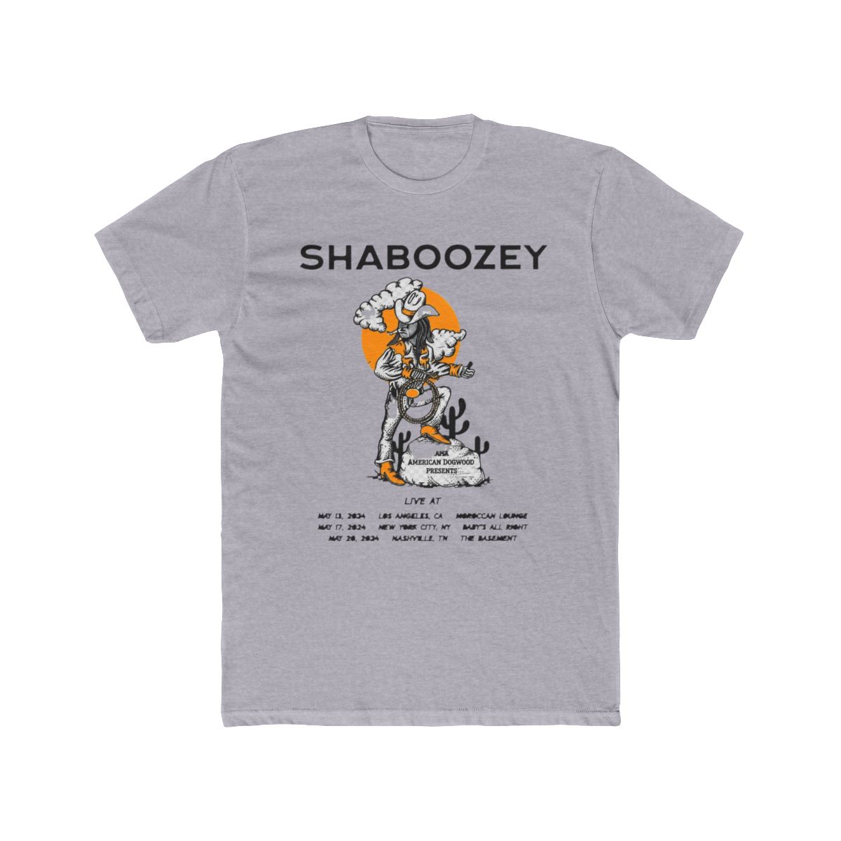 Shaboozey Merch T-Shirt Tour Live Tee Fashion Country Music T Shirt Summer Casual Short Sleeve T-Shirts, Gray, 4X-Large